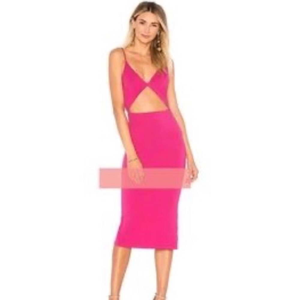 💖 Hot pink Lovers + Friends midi dress!